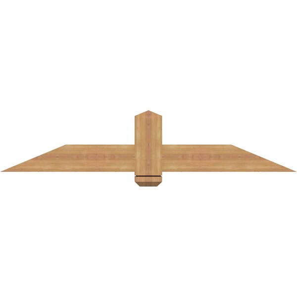 Ekena Millwork Eugene Smooth Timber Gable Bracket, Western Red Cedar, 60"W x 12"H x 3 1/2"D x 5 1/2"F, 5/12 Pitch GBW060X12X0406EUG00SWR - main